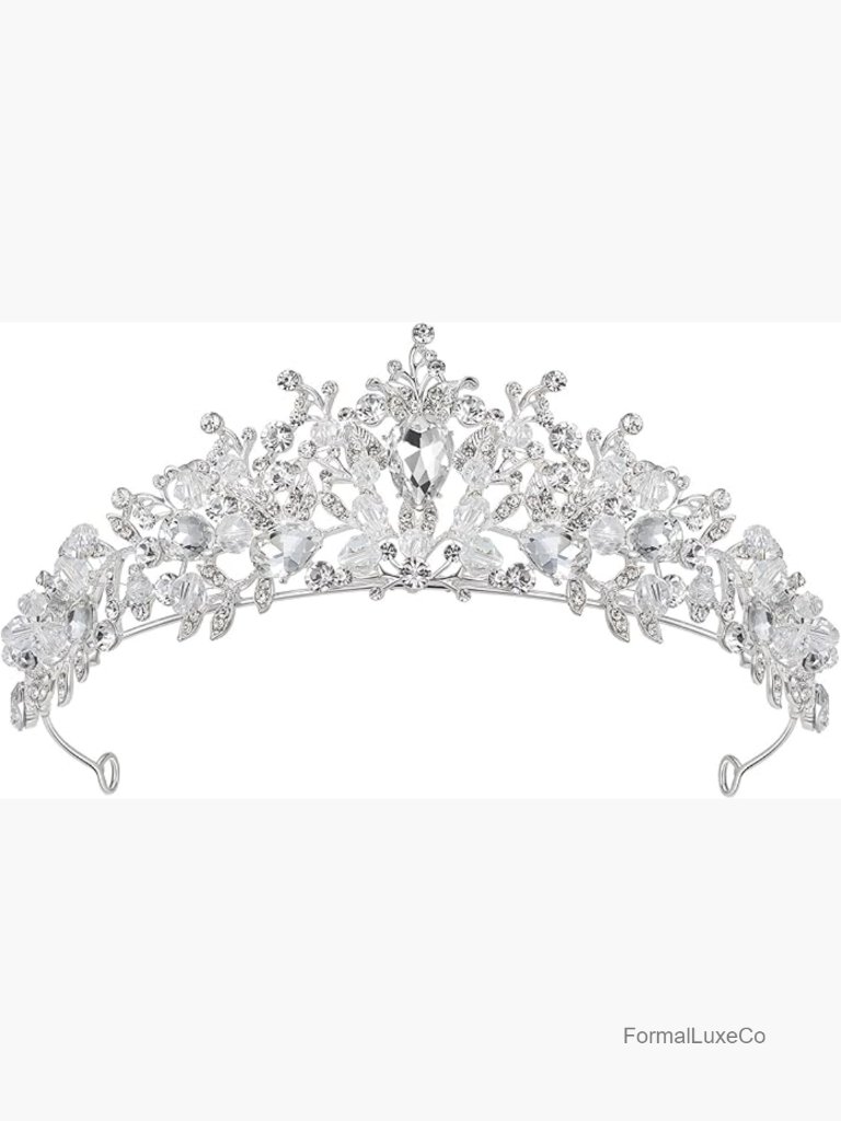 Jeweled Tiara Queen Crown For Bride Wedding Birthday Prom